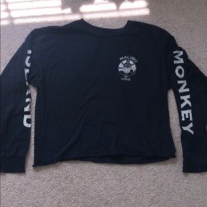 Navy Brandy Melville “Malibu Cove” Long Sleeve